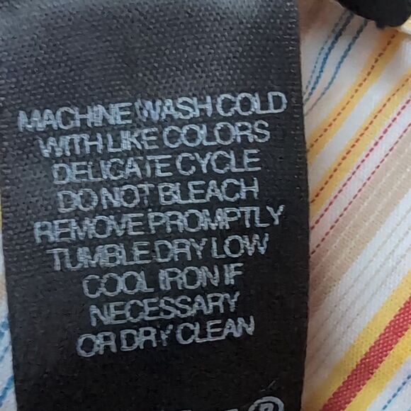 Keneth Cole Nwot Tailored Striped Button-Up Shirt Size Xs 2us - Picture 4 of 10